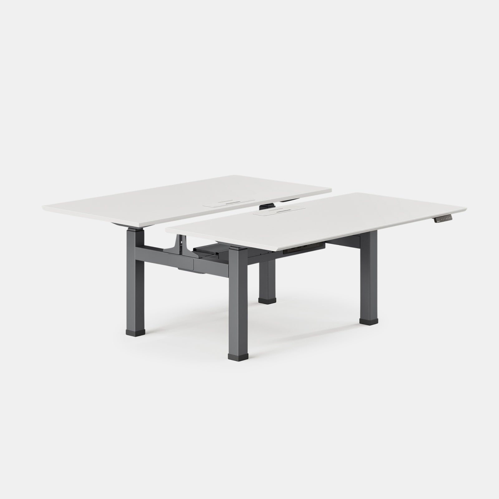 Top Color:White; Leg Color:Charcoal; Desk Size:60 inches x 30 inches;