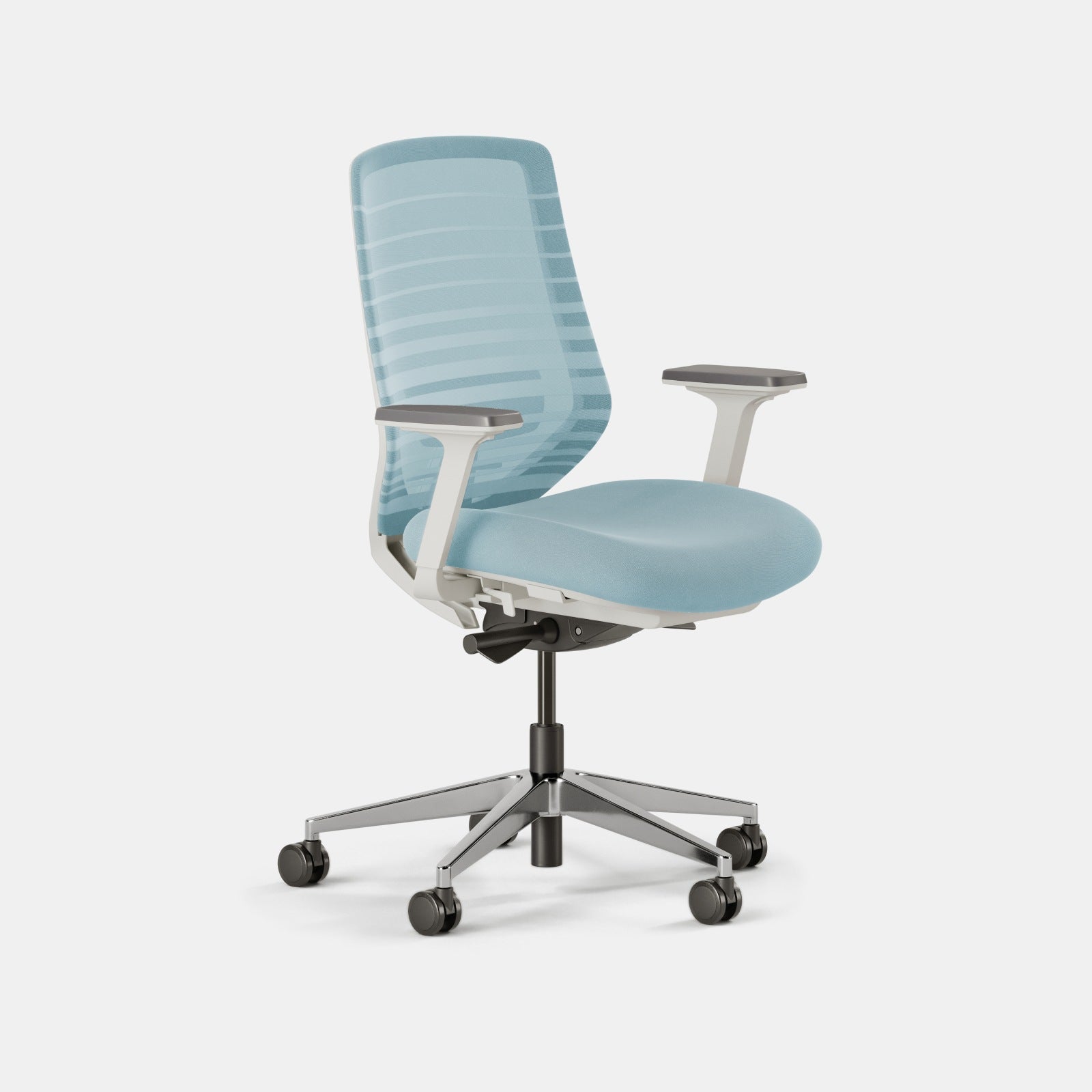 Seat Color:Light Blue; Frame Color:White; Condition:Like New;