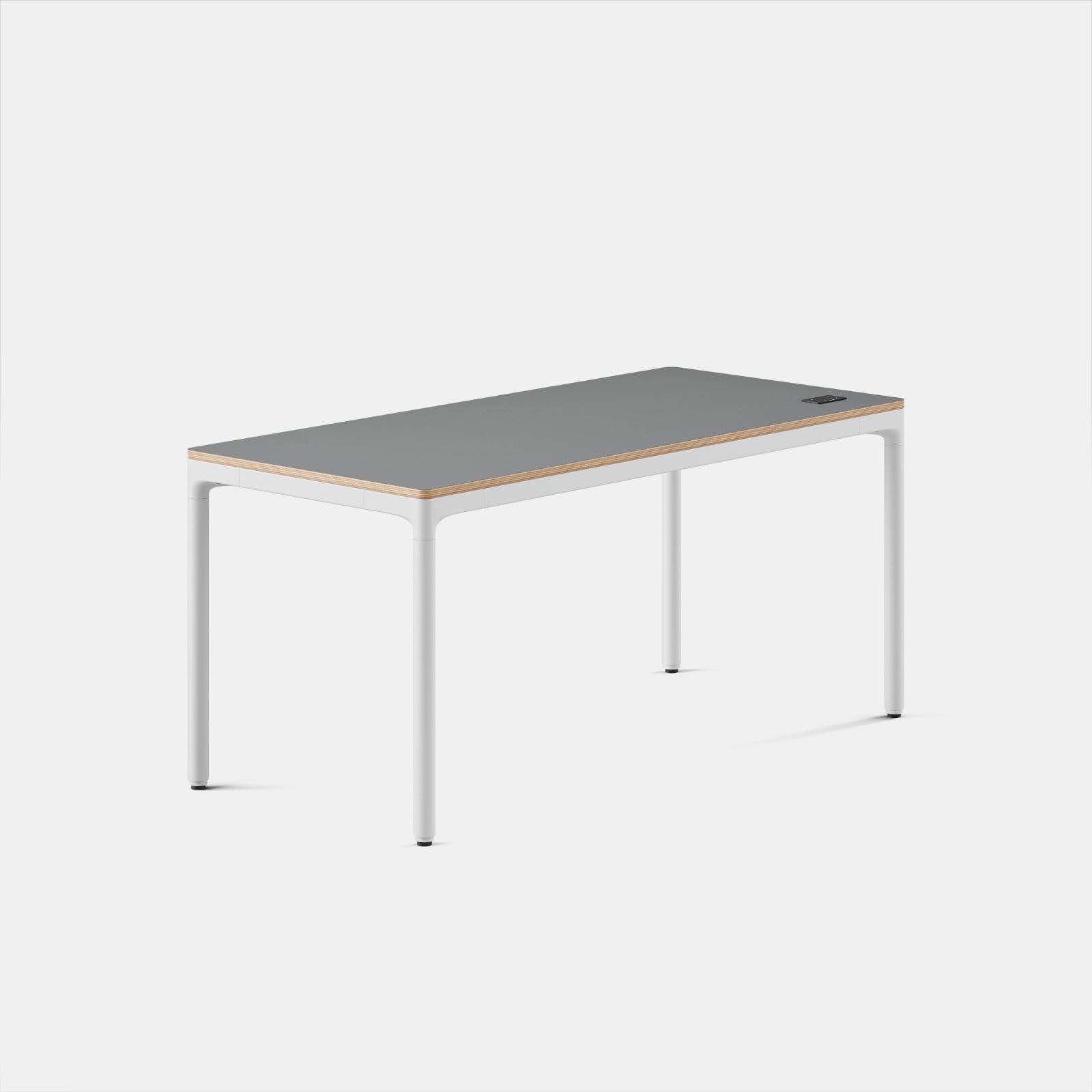 Top Color:Carbon; Leg Color:White; Desk Size:59 inches x 27 inches;