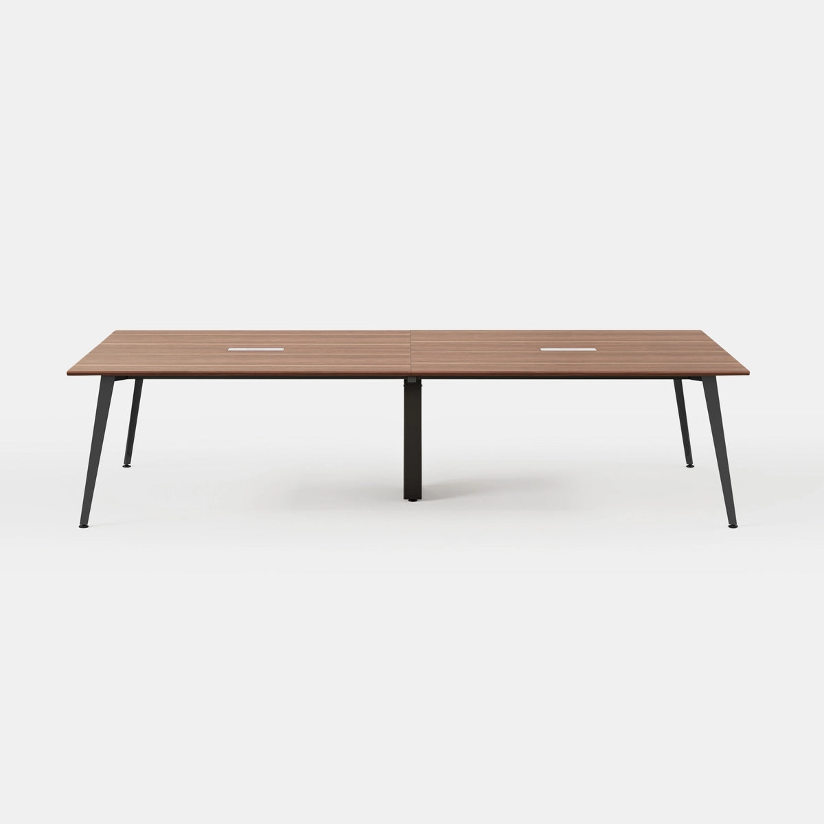 Top Color:Walnut; Leg Color:Charcoal; Desk Size:118 inches x 48 inches;