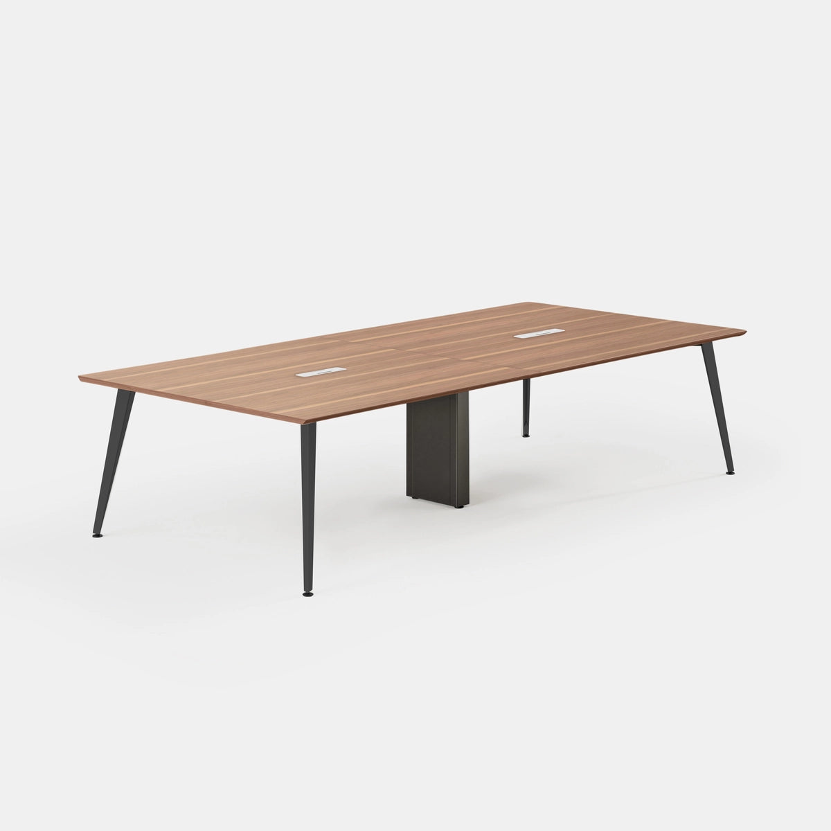 Top Color:Walnut; Leg Color:Charcoal; Desk Size:118 inches x 48 inches;