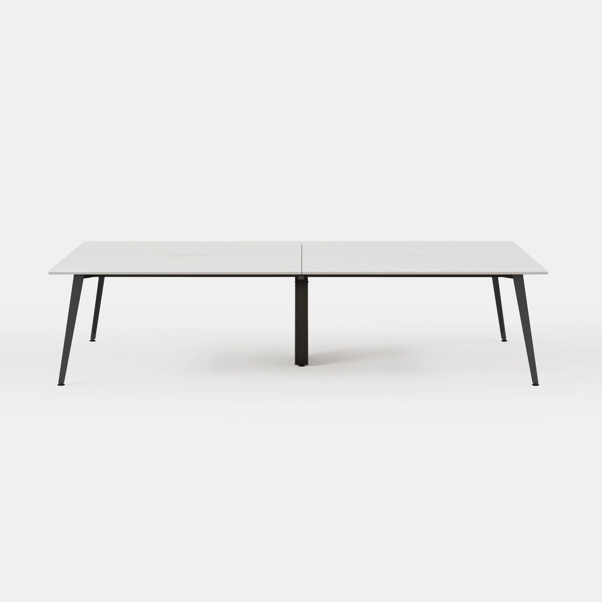 Top Color:White; Leg Color:Charcoal; Desk Size:118 inches x 48 inches;