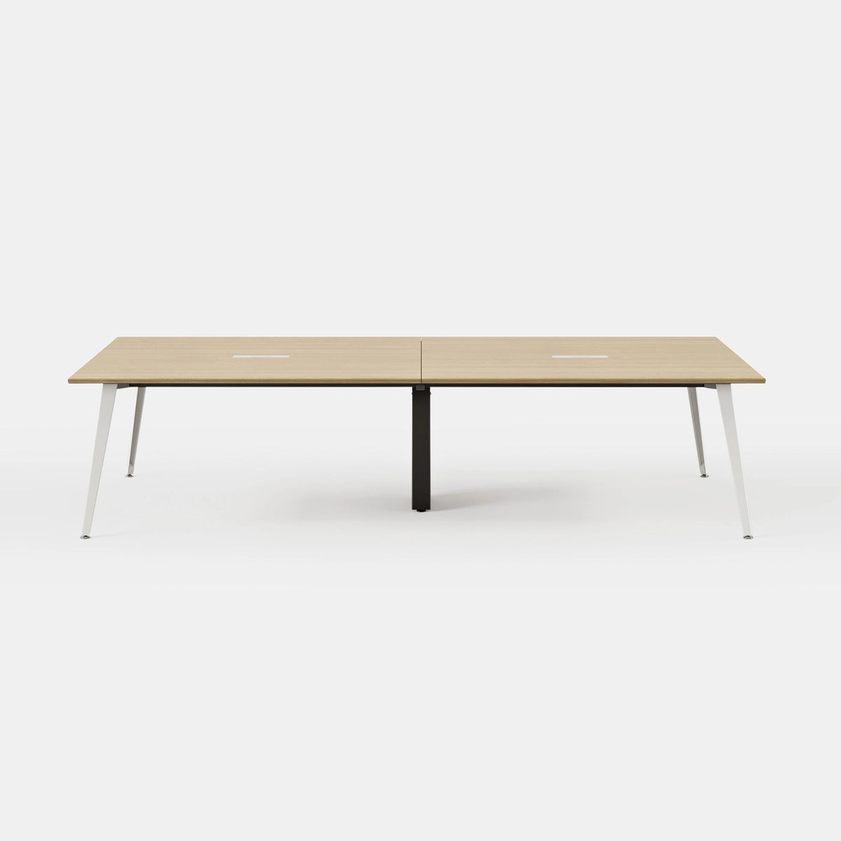 Top Color:Woodgrain; Leg Color:Powder White; Desk Size:118 inches x 48 inches;