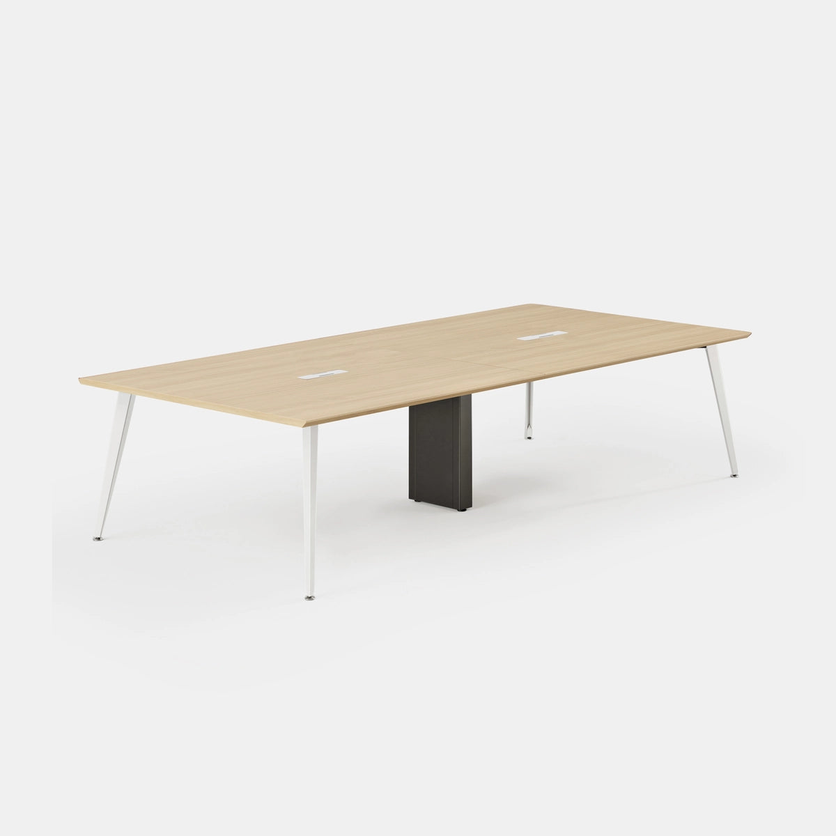 Top Color:Woodgrain; Leg Color:Powder White; Desk Size:118 inches x 48 inches;