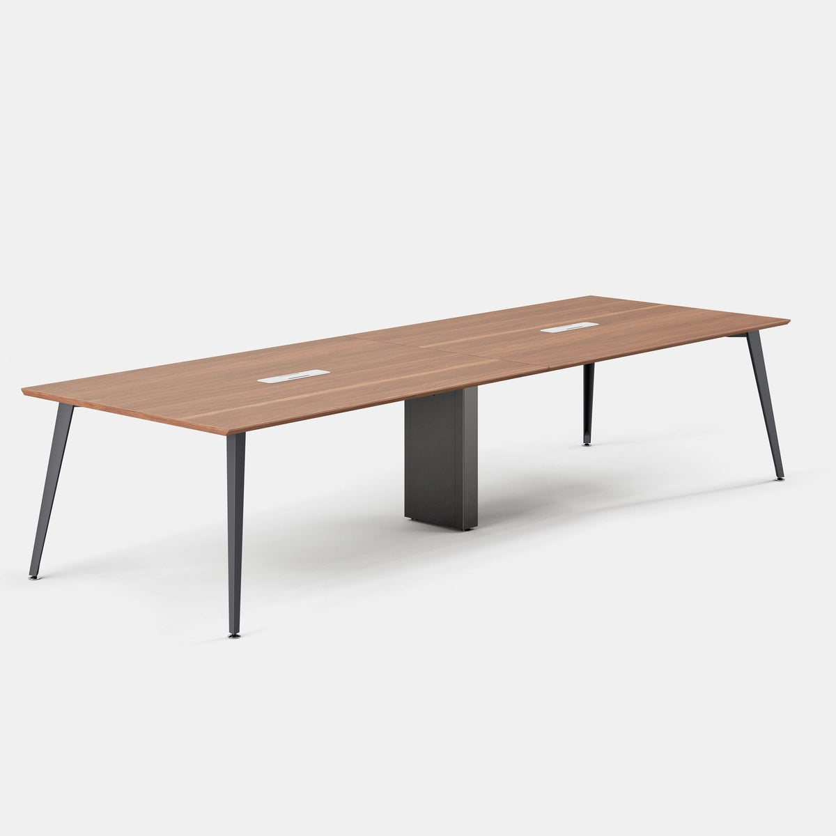 Top Color:Walnut; Leg Color:Charcoal; Desk Size:142 inches x 48 inches;