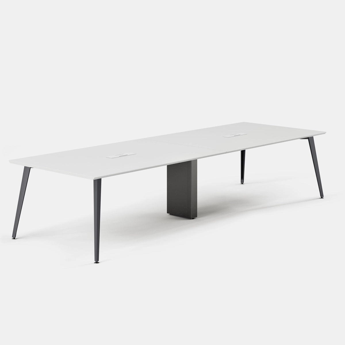 Top Color:White; Leg Color:Charcoal; Desk Size:142 inches x 48 inches;