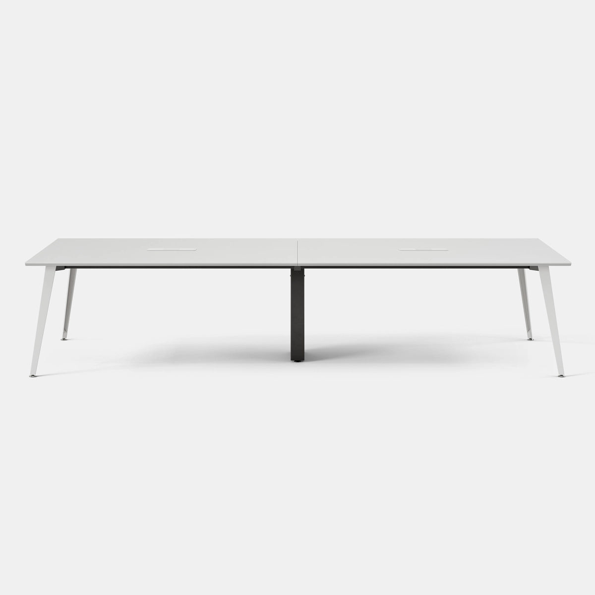 Top Color:White; Leg Color:Powder White; Desk Size:142 inches x 48 inches;