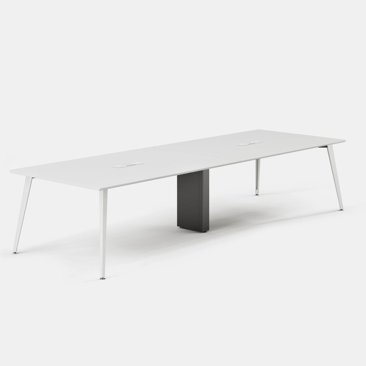 Top Color:White; Leg Color:Powder White; Desk Size:142 inches x 48 inches;