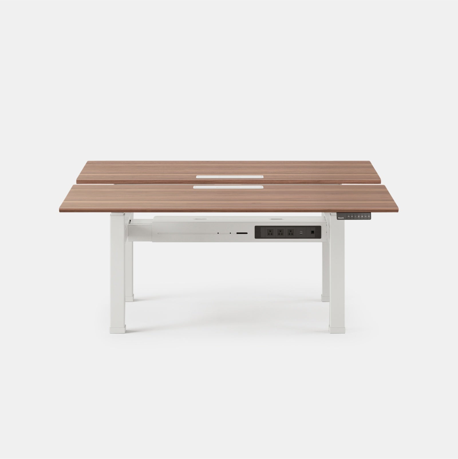 Top Color:Walnut; Leg Color:White; Desk Size:60 inches x 30 inches;