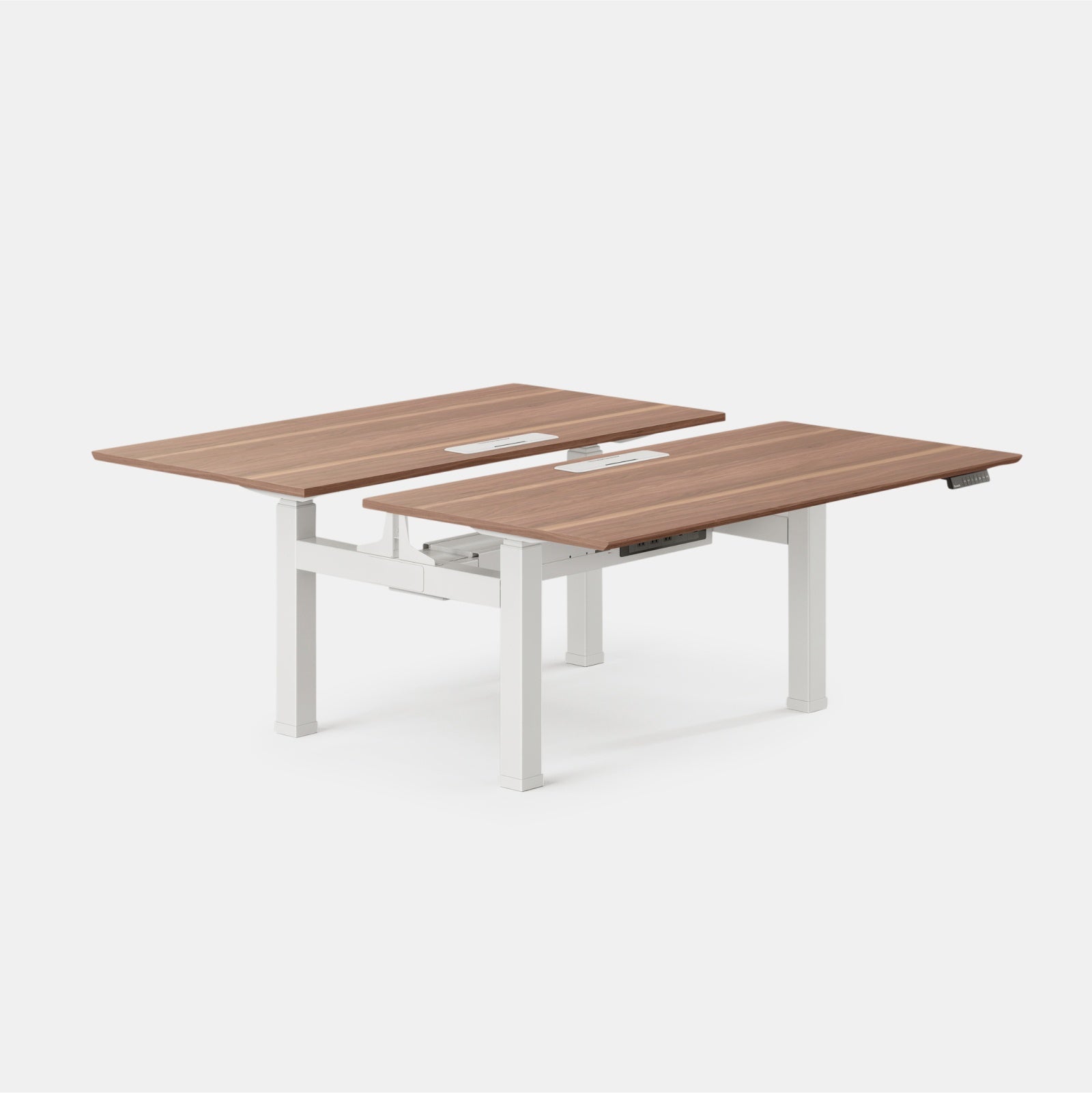 Top Color:Walnut; Leg Color:White; Desk Size:60 inches x 30 inches;