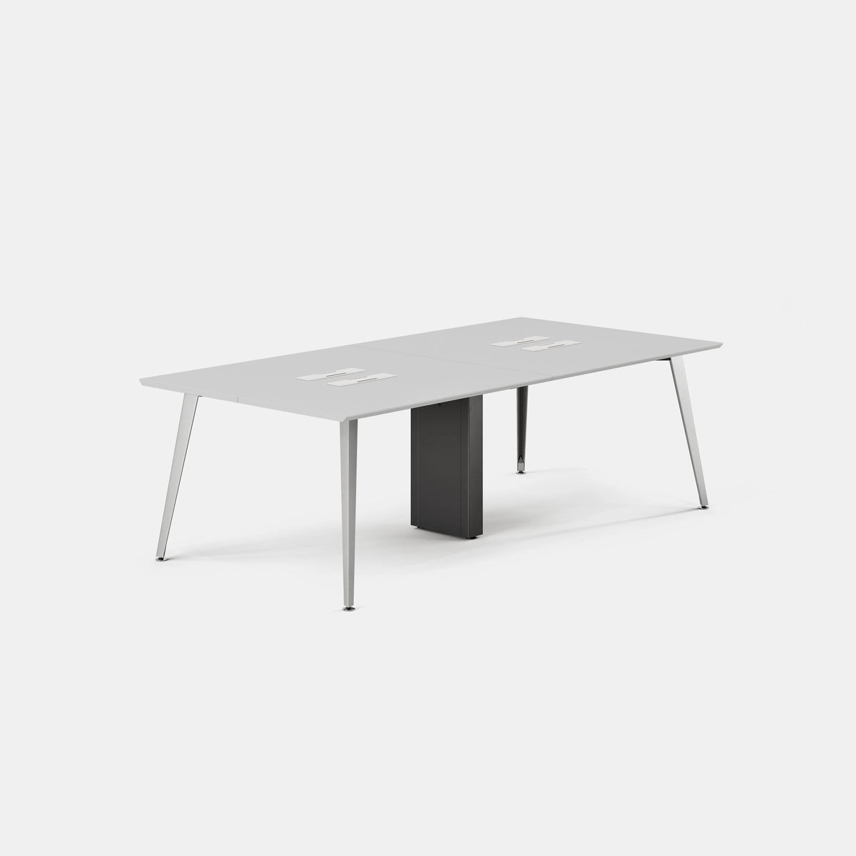 Top Color:Fog; Leg Color:Mirror; Desk Size:96 inches x 48 inches;