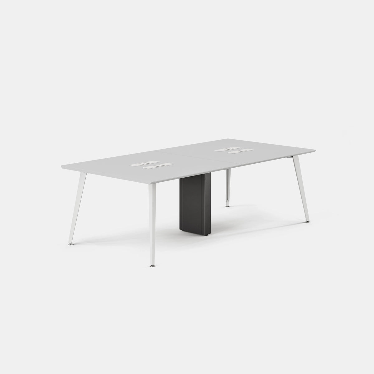 Top Color:Fog; Leg Color:Powder White; Desk Size:96 inches x 48 inches;