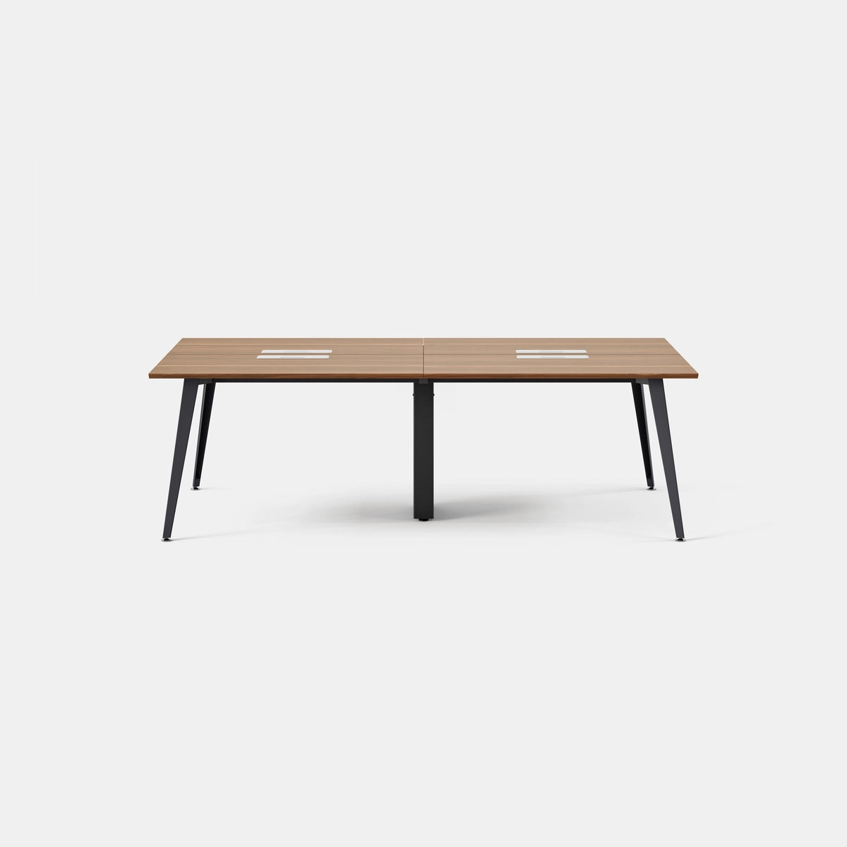 Top Color:Walnut; Leg Color:Charcoal; Desk Size:96 inches x 48 inches;