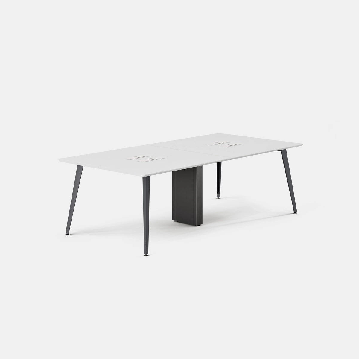 Top Color:White; Leg Color:Charcoal; Desk Size:96 inches x 48 inches;