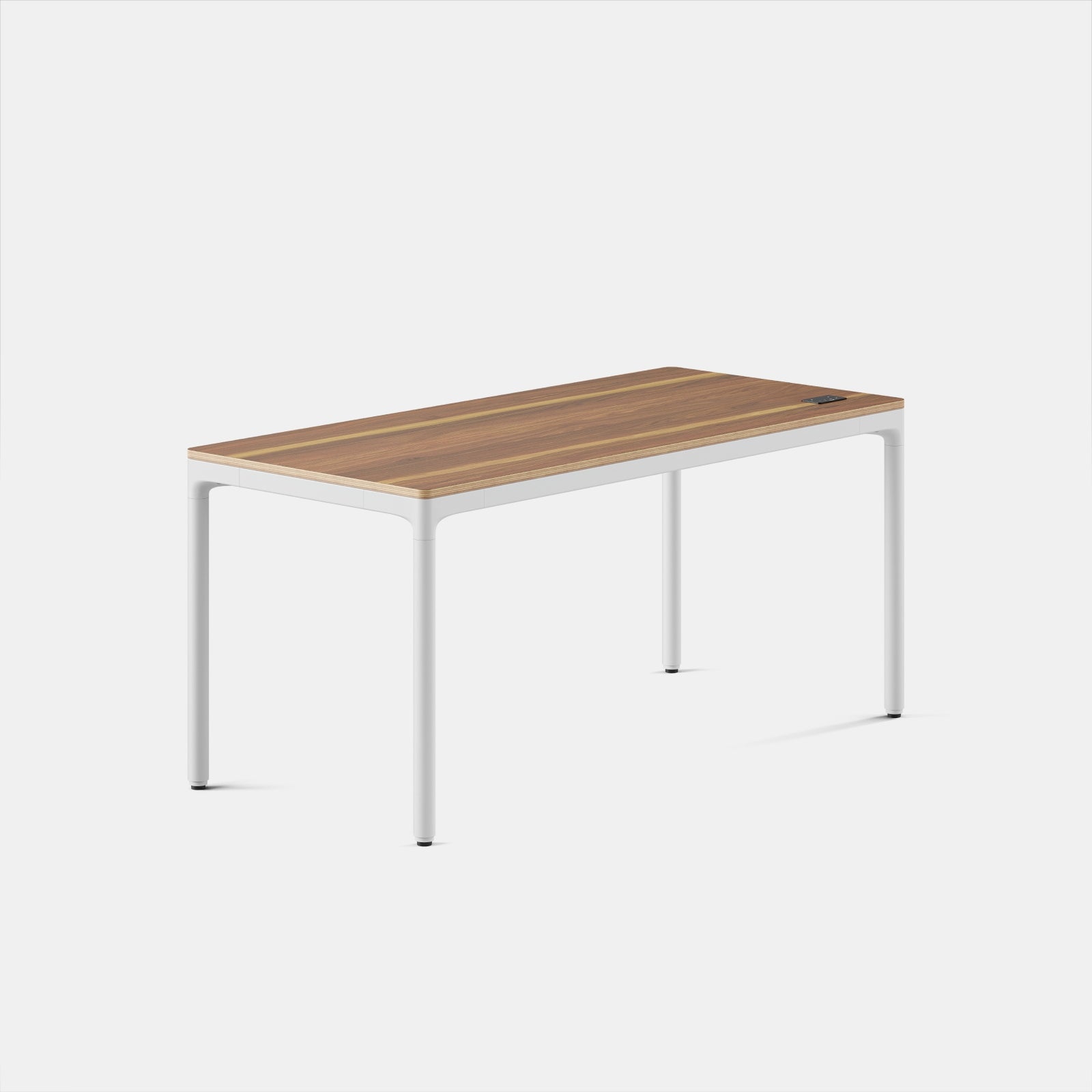 Top Color:Walnut; Leg Color:White; Desk Size:59 inches x 27 inches;