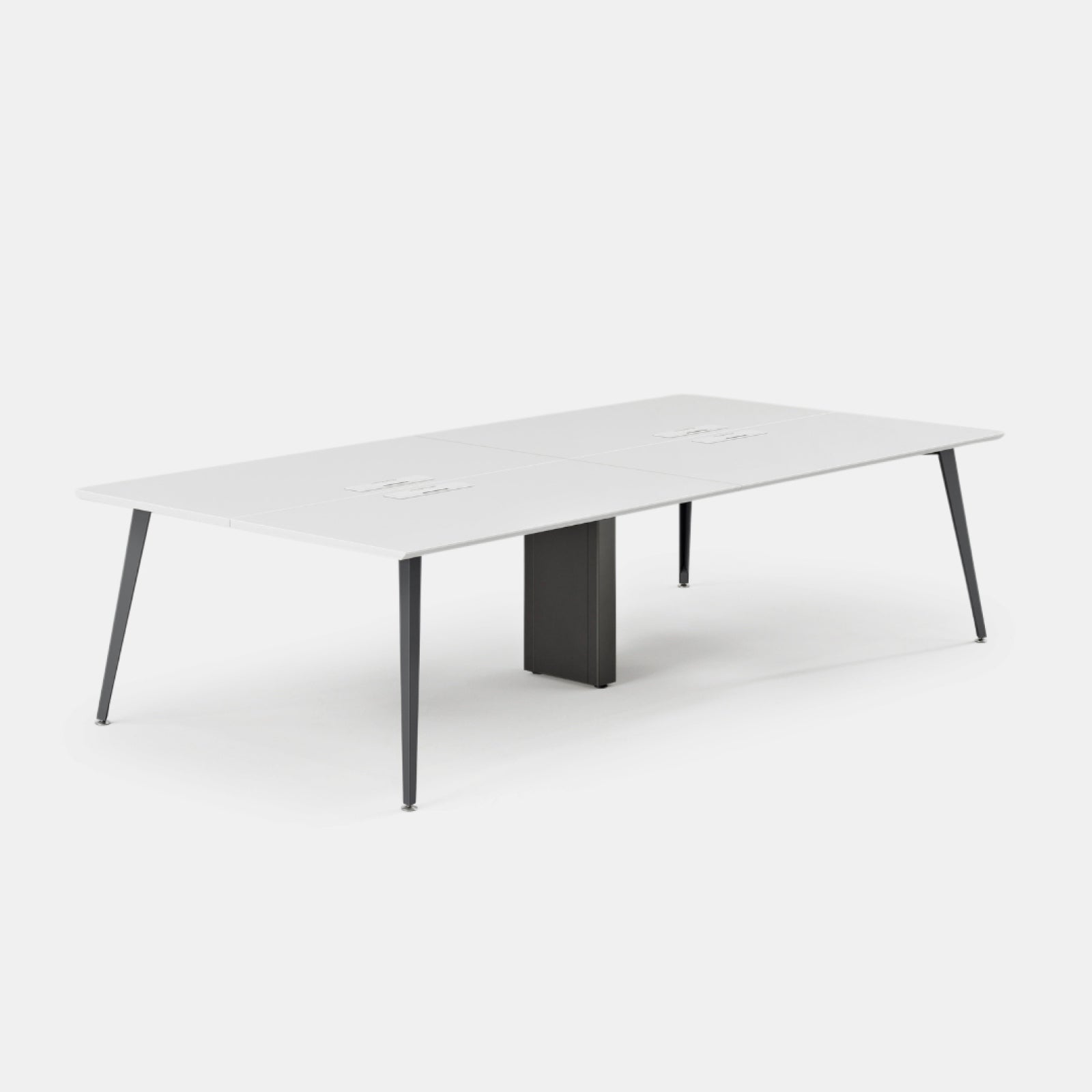 Top Color:White; Leg Color:Charcoal; Desk Size:120 inches x 60 inches;