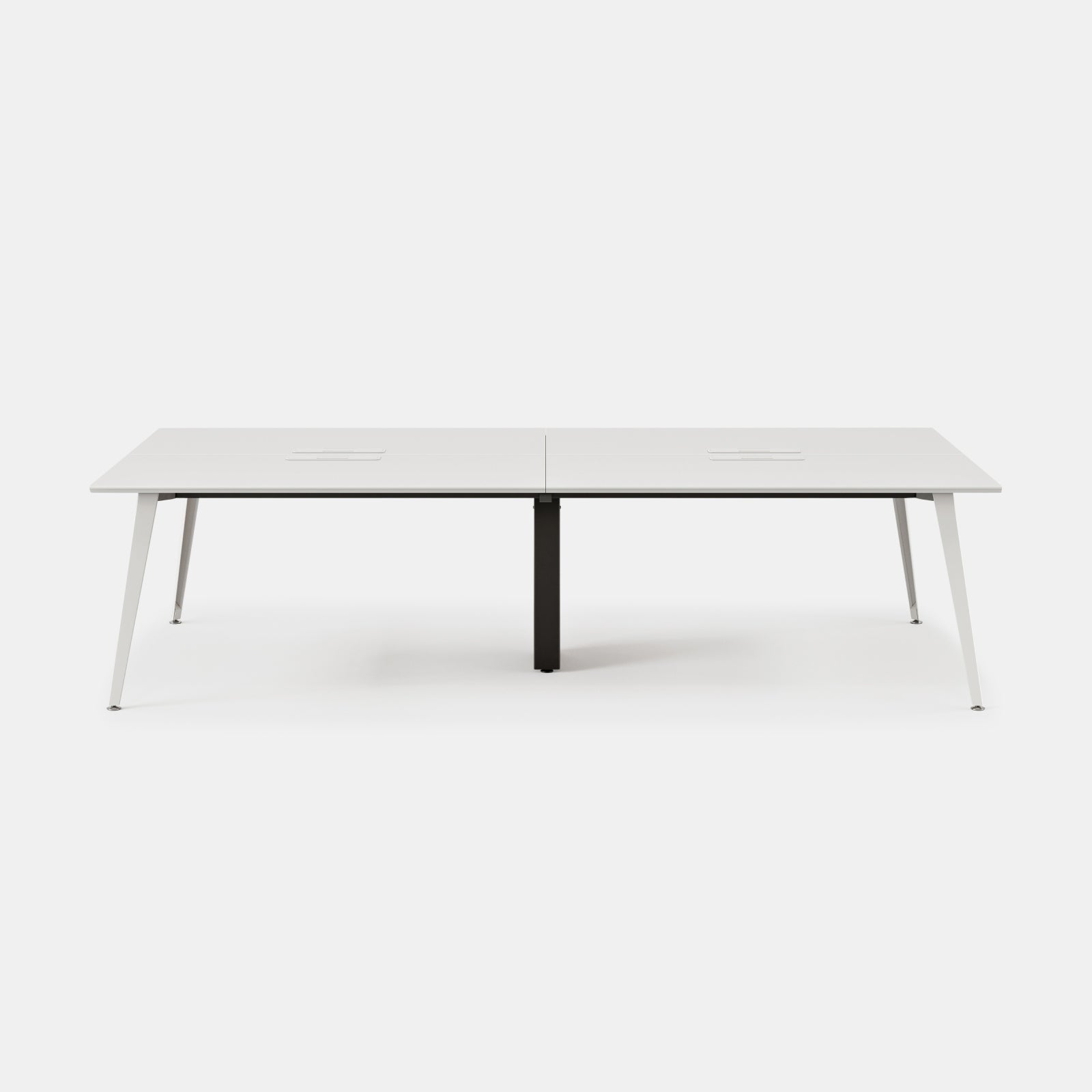 Top Color:White; Leg Color:Powder White; Desk Size:120 inches x 60 inches;