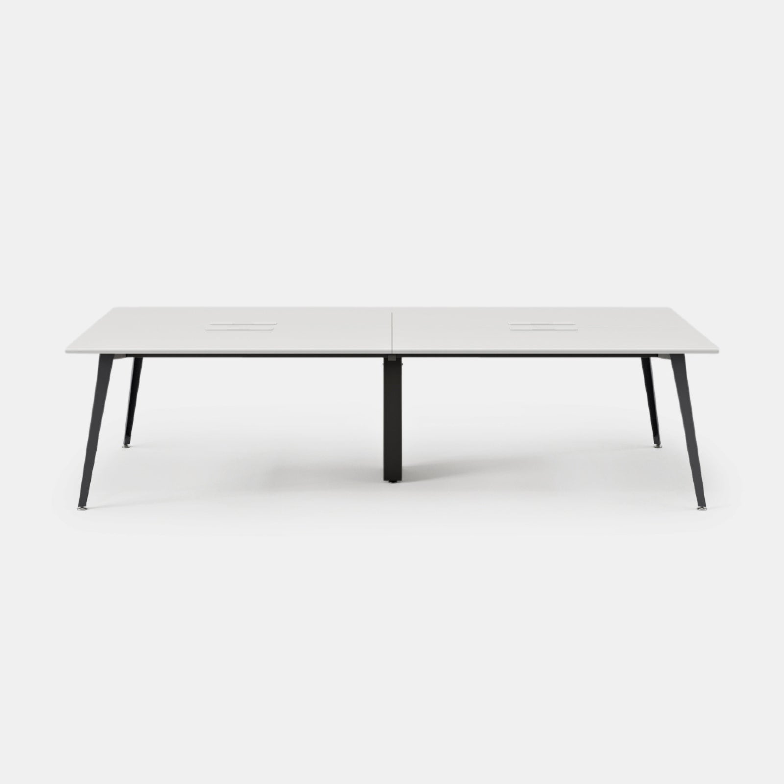 Top Color:White; Leg Color:Charcoal; Desk Size:120 inches x 60 inches;